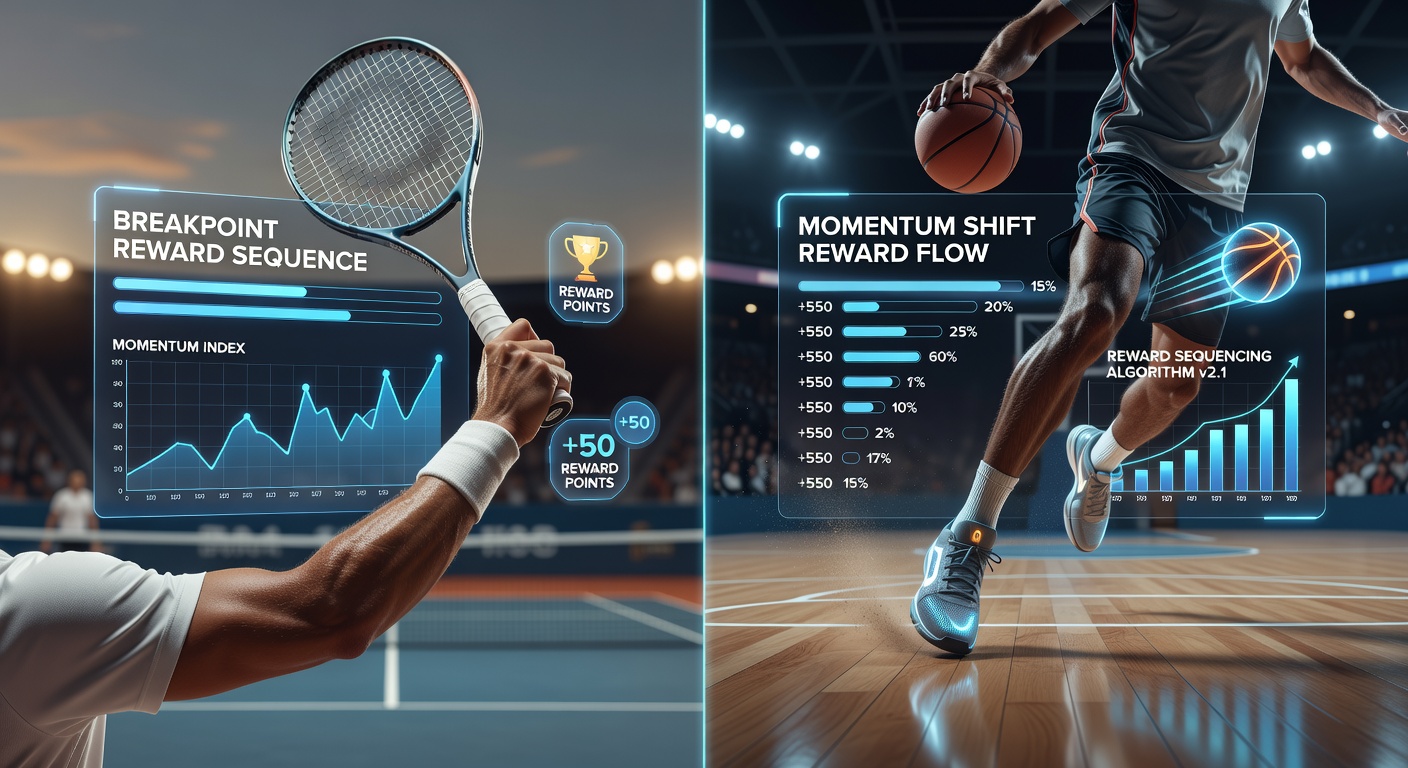 Basketball Momentum Analyse in mobiler App mit Belohnungssequenzen