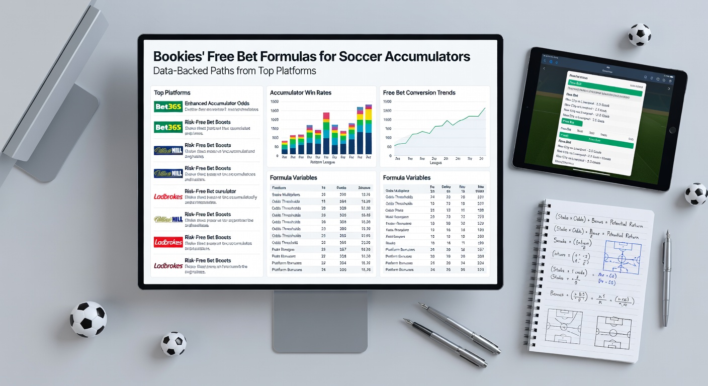 Datenvisualisierung von erfolgreichen Akkumulator-Strategien mit Gratiswetten auf Top-Buchmacher-Plattformen