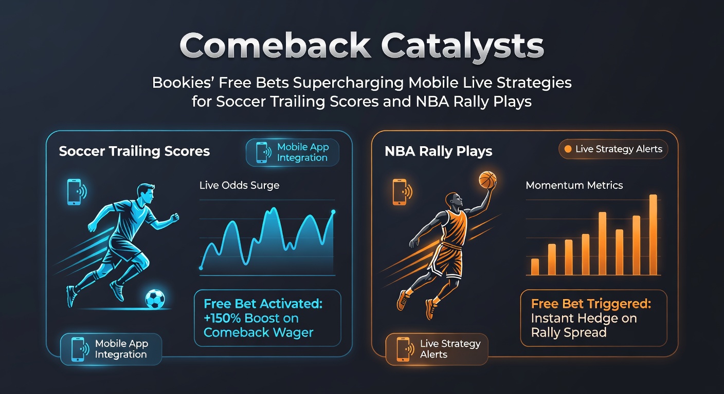 Smartphone mit Live-Wetten-App zeigt Fußball-Comeback und NBA-Rallye mit Gratiswette-Overlay