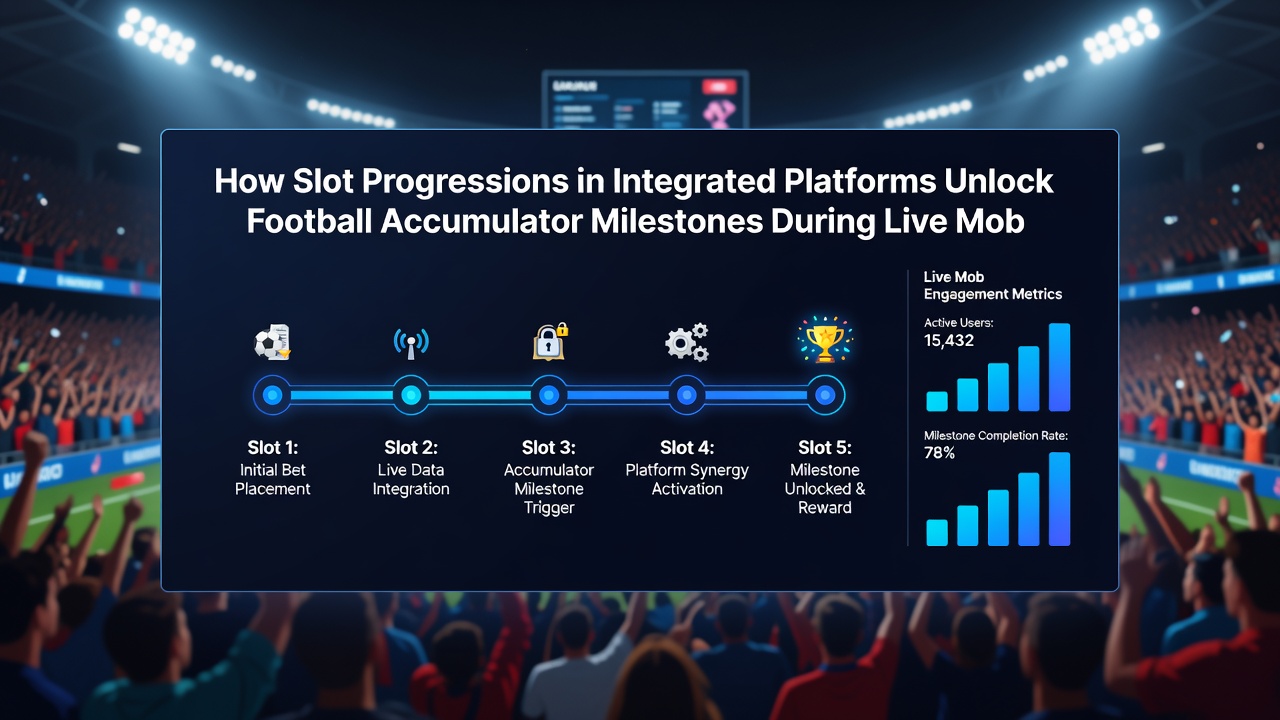 Mobile Ansicht einer Live-Fußball-Session mit aktivierten Slot-Progressionen und Akkumulator-Meilensteinen