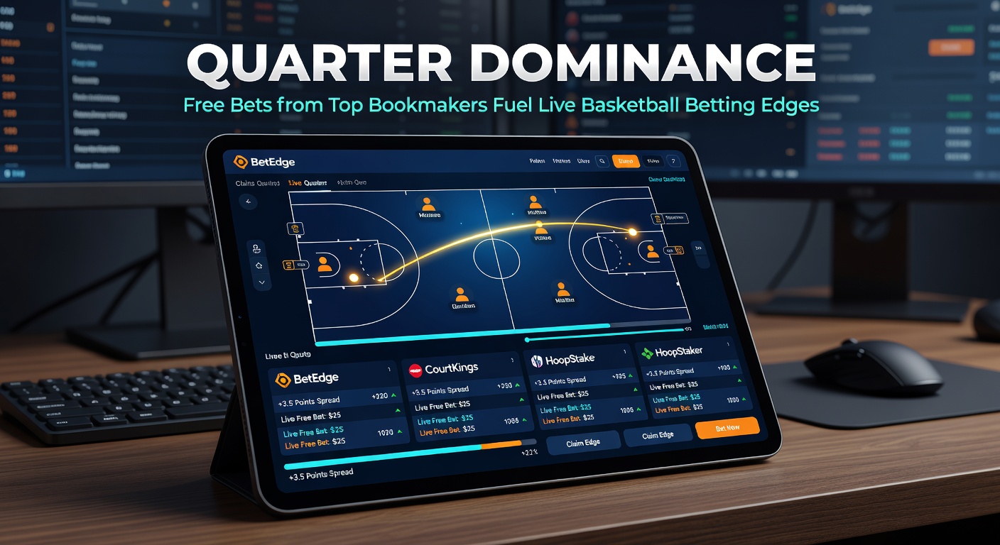 Datenvisualisierung von Quarter-Performances in NBA-Spielen mit Overlay von Free-Bet-Angeboten führender Buchmacher